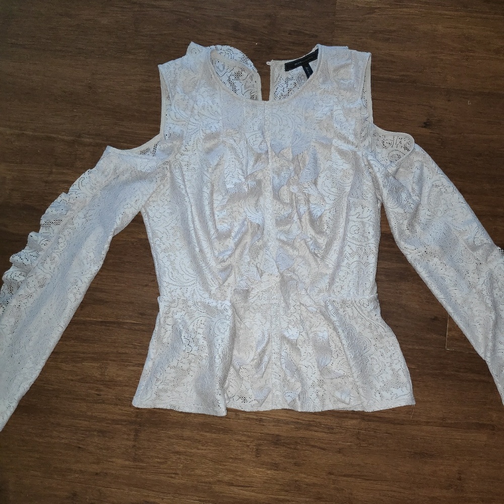 Light pink lace BCBG top